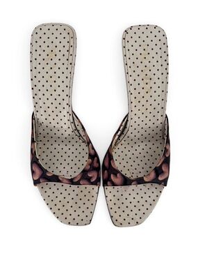 Prada Archival SS 2000 Hearts Open Toe Sandals Heels Authentic Vintage Y2K Shoes
